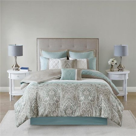 510 DESIGN 510 Design 5DS10-0052 Josefina Comforter Set; Blue - Cal King - 8 Piece 5DS10-0052
